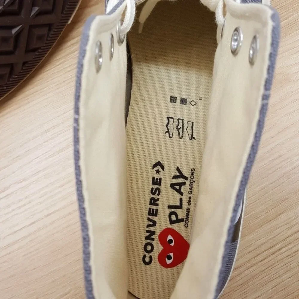 Converse Comme des Garcons Sneakers Mens Size 12 Grey Chuck Taylor 70 High Top
